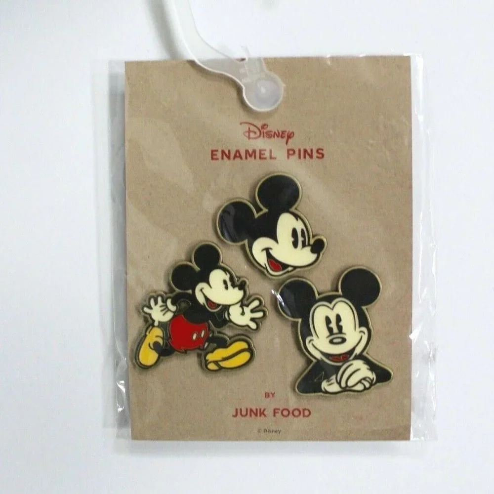 Disney x Junk Food Mickey Mouse 3-Pack Enamel Pins